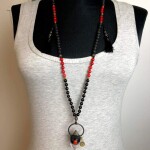 Skorpió erő és attraktivitás malája, hegyi kristály  csúcs medállal, pirittel